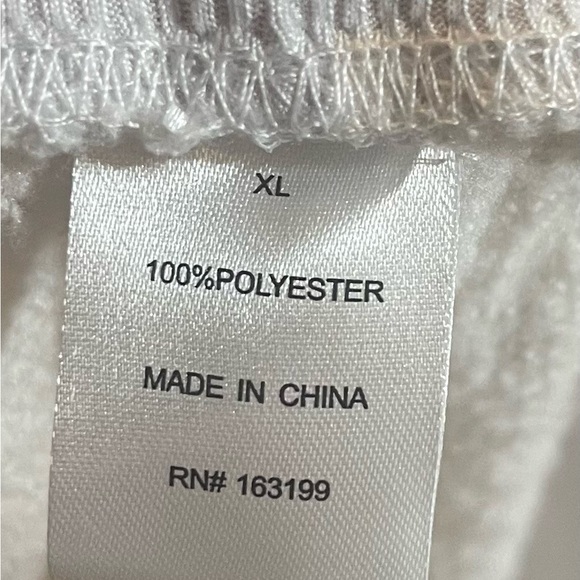 Namaste in Bed Mandala White Fleece Upcycled Lounge Shorts - Picture 6 of 8